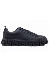 Barabas Wholesale Men's Premium Greek Key Pattern Sole Sneakers 4SK06 Black