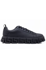 Barabas Wholesale Men's Premium Greek Key Pattern Sole Sneakers 4SK06 Black