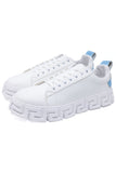 Barabas Wholesale Men's Greek Key Sole Pattern Premium Sneakers 4SK06 Blue