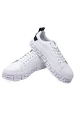 Barabas Wholesale Men's Greek Key Sole Pattern Premium Sneakers 4SK06 White