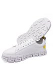 Barabas Wholesale Men's Greek Key Sole Pattern Premium Sneakers 4SK06 White gold
