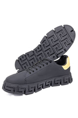 Barabas Wholesale Men's Greek Key Sole Pattern Premium Sneakers 4SK07 Black