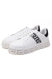 Barabas Wholesale Men's Greek Key Sole Pattern Premium Sneakers 4SK07 Black White