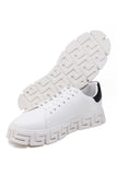 Barabas Wholesale Men's Greek Key Sole Pattern Premium Sneakers 4SK07 White