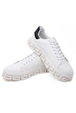 Barabas Men's Wholesale  Greek Key Sole Pattern Premium Sneakers 4SK07 White