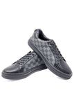 Barabas Men's Wholesale Checkered Running Sneakers Low Cut 4SK08 Black