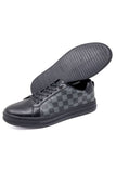 Barabas Men's Wholesale Checkered Running Sneakers Low Cut 4SK08 Black