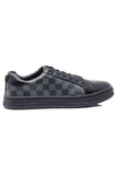 Barabas Men's Wholesale Checkered Running Sneakers Low Cut 4SK08 Black