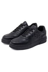 Barabas Wholesale Men's Greek Key Sole Pattern Lace-up Sneakers 4SK09 Black