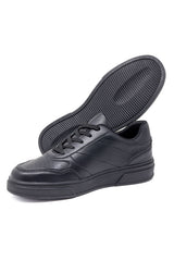 Barabas Wholesale Men's Greek Key Sole Pattern Lace-up Sneakers 4SK09 Black