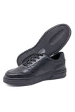 Barabas Wholesale Men's Greek Key Sole Pattern Lace-up Sneakers 4SK09 Black