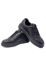 Barabas Wholesale Men's Greek Key Sole Pattern Lace-up Sneakers 4SK09 Black