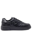 Barabas Wholesale Men's Greek Key Sole Pattern Lace-up Sneakers 4SK09 Black