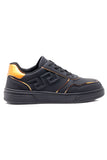 Barabas Wholesale Men's Greek Key Sole Pattern Lace-up Sneakers 4SK09 Gold