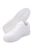 Barabas Wholesale Men's Greek Key Sole Pattern Lace-up Sneakers 4SK09 White