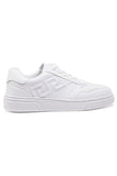Barabas Wholesale Men's Greek Key Sole Pattern Lace-up Sneakers 4SK09 White
