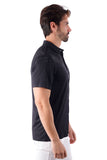 Barabas Wholesale Men's Rhinestones Button Down Short Sleeve Shirts 4SST06 Black
