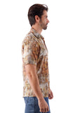 Barabas Wholesale Men's Linen Breathable Button Down Short Sleeve Shirts 4SST19 Olive