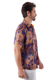 Barabas Wholesale Men's Colorful Floral Button Down Short Sleeve Shirts 4sst21 Purple