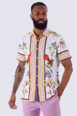 Barabas Men's Wholesale Floral and Roses Button Down Short Sleeve Shirts 4SST27 Multicolor