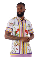 Barabas Men's Wholesale Floral and Roses Button Down Short Sleeve Shirts 4SST27 Multicolor