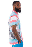 Barabas Wholesale Men's Geometric Tiger Button Down Short Sleeve Shirts 4sst30 Multi