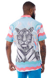 Barabas Wholesale Men's Geometric Tiger Button Down Short Sleeve Shirts 4sst30 Multi