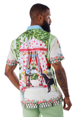 Barabas Wholesale Men's Floral Animal Button Down Short Sleeve Shirts 4sst31 Multi