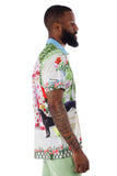 Barabas Wholesale Men's Floral Animal Button Down Short Sleeve Shirts 4sst31 Multi