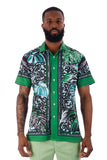 Barabas Wholesale Men's Floral Geometric Button Down Short Sleeve Shirts 4sst34