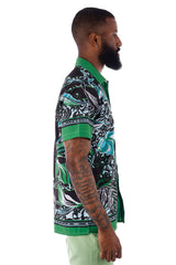 Barabas Wholesale Men's Floral Geometric Button Down Short Sleeve Shirts 4sst34
