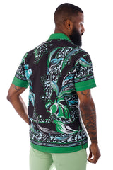Barabas Wholesale Men's Floral Geometric Button Down Short Sleeve Shirts 4sst34