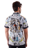 BARABAS Men's Wholesale Science Astronomy Printed Short Sleeve Shirts 4sst35