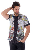 Barabas Wholesale Men's Science Astronomy Printed Short Sleeve Shirts 4sst35