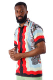 Barabas Wholesale Men's Ship ocean Galilei Printed Short Sleeve Shirts 4sst37
