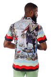 Barabas Wholesale Men's Ship ocean Galilei Printed Short Sleeve Shirts 4sst37