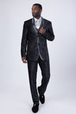 Barabas Wholesale Men's Velvet Fabric Glitter Shawl Lapel Blazer 4SU21 Black