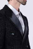 Barabas Wholesale Men's  Glitter Pattern Shiny Peak Lapel Suit Set 4SU22 Black