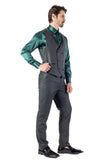 BARABAS Men's Wholesale Solid Color Shawl Lapel Suit Vest Set 4TU04 Green