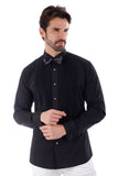 Barabas Wholesale Men's Tuxedo Wing Collar French Cuffs Long Sleeve Shirt 4txs02 Black