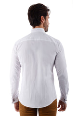 Barabas Wholesale Men's Tuxedo Wing Collar Button Down Long Sleeve Shirt 4txs03 White