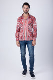 Barabas Wholesale Men's Floral Paisley Pattern Design Long Sleeve Shirts 4B54 Red