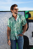 Barabas Wholesale Men's Stretch Geometric Button Down Short Sleeve Shirts 4SST22