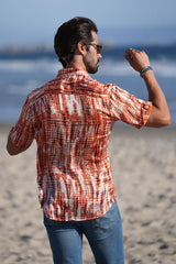 Barabas Wholesale Men's Stretch Geometric Button Down Short Sleeve Shirts 4SST22
