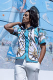 Barabas Wholesale Men's Ship Helm Button Down Short Sleeve Shirts 4sst28 Multicolor
