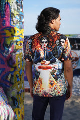 Barabas Wholesale Men's Comic Science Fiction Printed Short Sleeve Shirts 4sst36