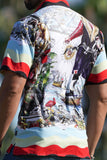 Barabas Wholesale Men's Ship ocean Galilei Printed Short Sleeve Shirts 4sst37
