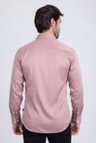 Barabas Wholesale Men's Rhinestones Textured Long Sleeve Shirts 5B12 Pink 