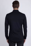 Barabas Wholesale Men's Patterned Stretch Button Down Long Sleeve Shirts 5B20 Black