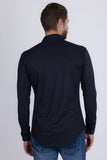 Barabas Wholesale Men's Patterned Plaid Stretch Long Sleeve Shirts 5B23 Black